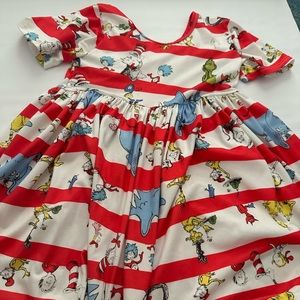 Handmade Dr. Seuss dress for girls 4t